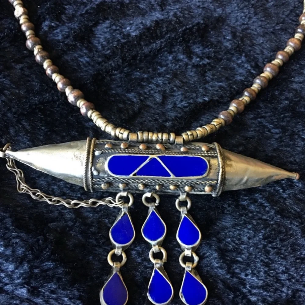 Vintage Afghani Necklace Poison Locket, Prayer Locket - Picture 7 of 7